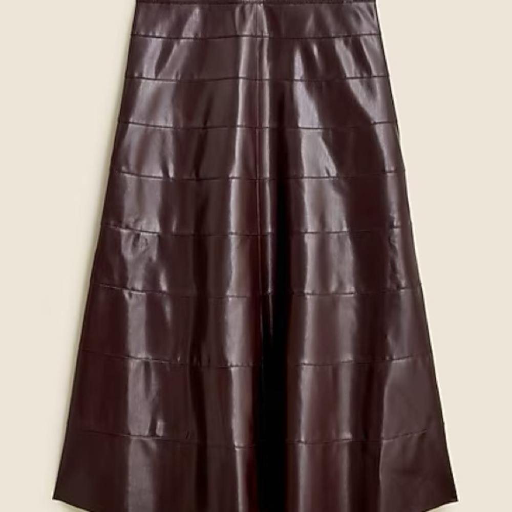 J. Crew Paneled faux leatherSkirt